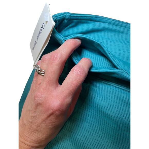 NWT‎ Outdoor Voices Women 3XL Move Free 3/4 Cropped Legging Teal Green Heathered - Picture 9 of 16